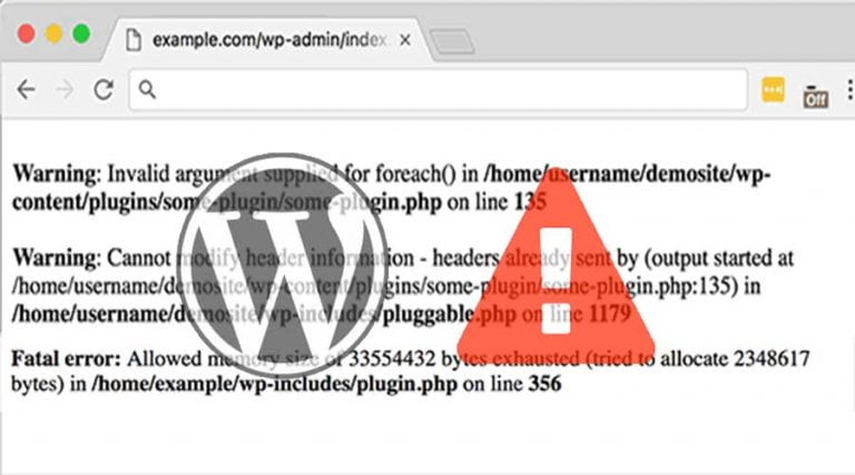 php and wordpress warnings