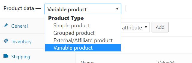 woocommerce product attributes