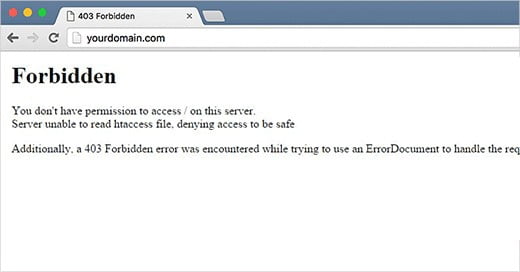 403 wordpress error