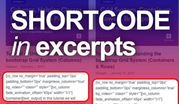 Wordpress shortcode appearing in excerpts on archive page
